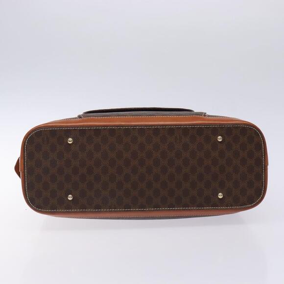 CELINE Macadam Canvas Hand Bag Pvc Leather Brown Gold - Picture 9 of 13